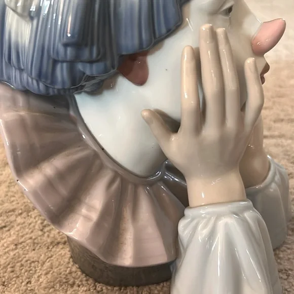 Lladró Jester Pensive Clown 12.5" Figurine Sculpture 5129 Retired MINT Condition - Picture 4 of 7